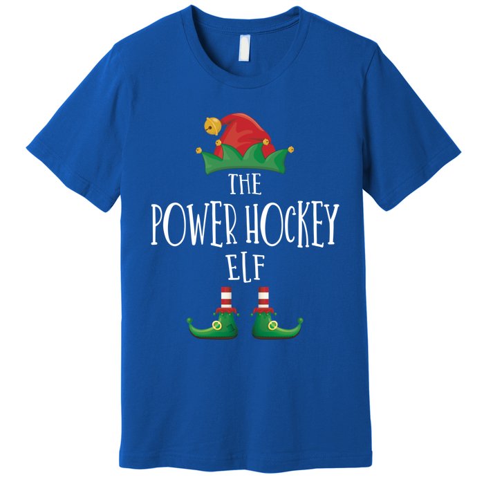 Power Hockey Elf Cute Gift Family Matching Pajamas Christmas Cute Gift Premium T-Shirt