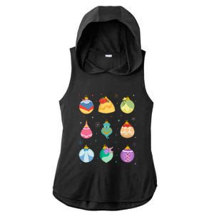 Princess Holiday Enchanting Christmas Ornaments Ladies PosiCharge Tri-Blend Wicking Draft Hoodie Tank