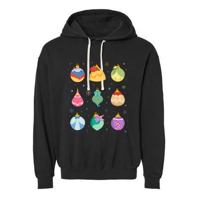 Princess Holiday Enchanting Christmas Ornaments Garment-Dyed Fleece Hoodie