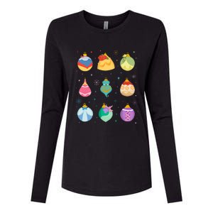 Princess Holiday Enchanting Christmas Ornaments Womens Cotton Relaxed Long Sleeve T-Shirt