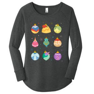 Princess Holiday Enchanting Christmas Ornaments Women's Perfect Tri Tunic Long Sleeve Shirt