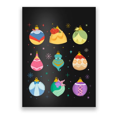 Princess Holiday Enchanting Christmas Ornaments Poster