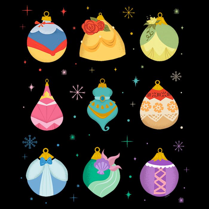 Princess Holiday Enchanting Christmas Ornaments Baby Bodysuit
