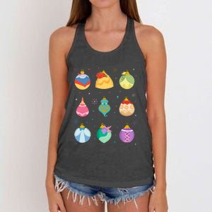 Princess Holiday Enchanting Christmas Ornaments Women's Knotted Racerback Tank