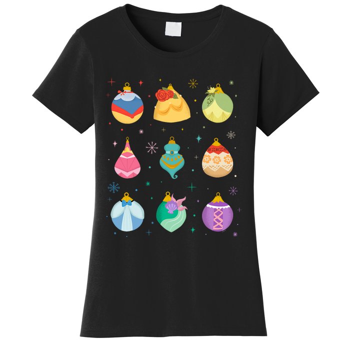 Princess Holiday Enchanting Christmas Ornaments Women's T-Shirt