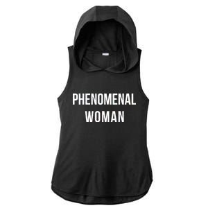 Phenomenal Woman Ladies PosiCharge Tri-Blend Wicking Draft Hoodie Tank