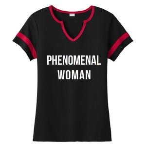 Phenomenal Woman Ladies Halftime Notch Neck Tee