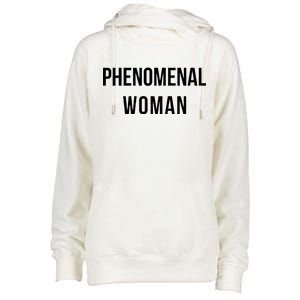 Phenomenal Woman Womens Funnel Neck Pullover Hood