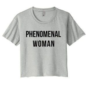 Phenomenal Woman Women's Crop Top Tee