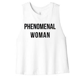 Phenomenal Woman Women's Racerback Cropped Tank