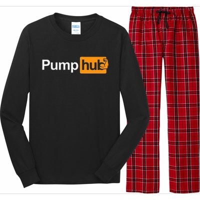 Pump Hub Funny Bodybuilding Weightlifting Long Sleeve Pajama Set