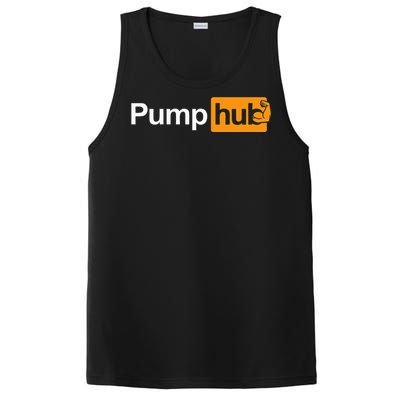 Pump Hub Funny Bodybuilding Weightlifting PosiCharge Competitor Tank