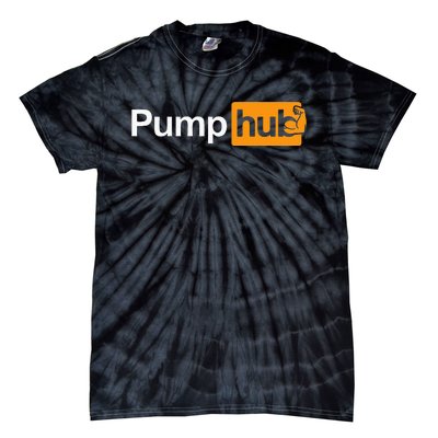 Pump Hub Funny Bodybuilding Weightlifting Tie-Dye T-Shirt