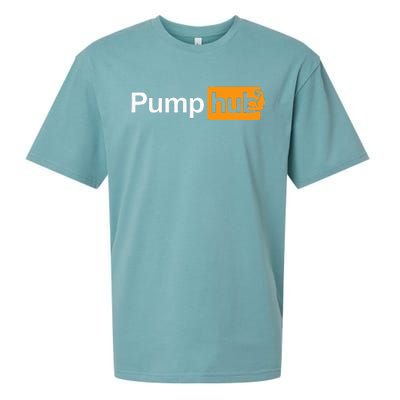 Pump Hub Funny Bodybuilding Weightlifting Sueded Cloud Jersey T-Shirt