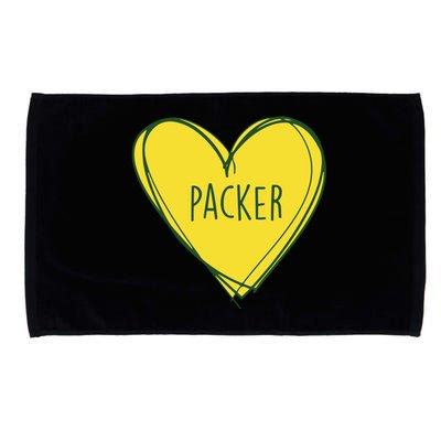 Packers Heart Football Team Touchdown Microfiber Hand Towel