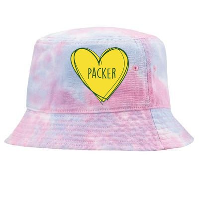 Packers Heart Football Team Touchdown Tie-Dyed Bucket Hat