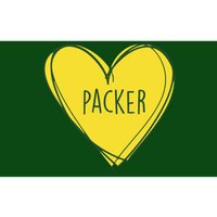 Packers Heart Football Team Touchdown Bumper Sticker