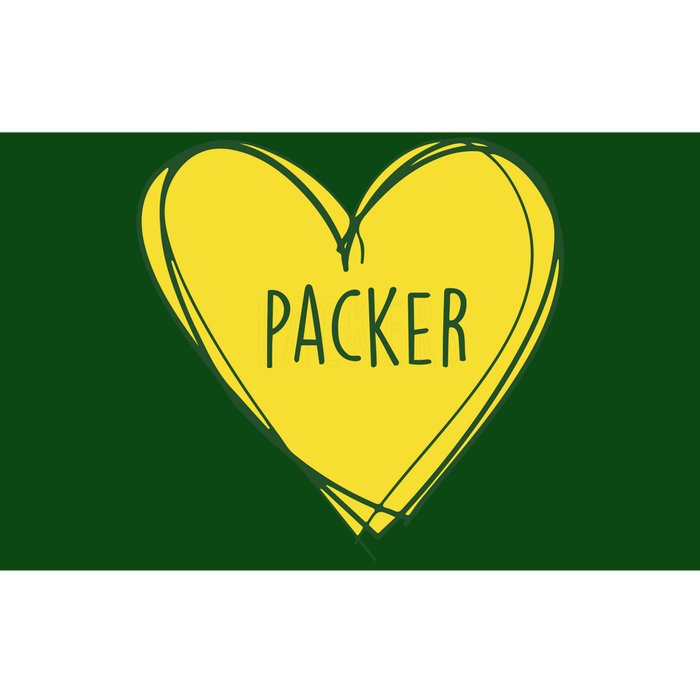 Packers Heart Football Team Touchdown Bumper Sticker