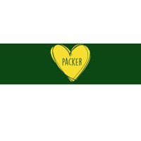 Packers Heart Football Team Touchdown Bumper Sticker