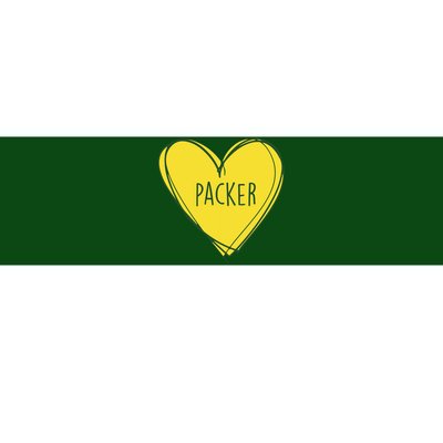 Packers Heart Football Team Touchdown Bumper Sticker