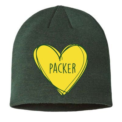 Packers Heart Football Team Touchdown Sustainable Beanie