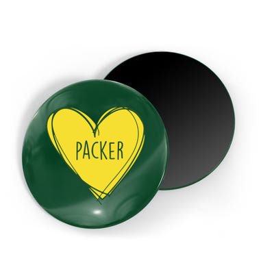 Packers Heart Football Team Touchdown Magnet