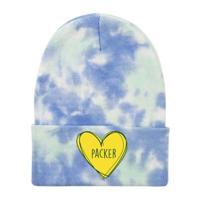 Packers Heart Football Team Touchdown Tie Dye 12in Knit Beanie