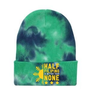 Pinoy Half Filipino Is Better Than None Funny Philippines Tie Dye 12in Knit Beanie