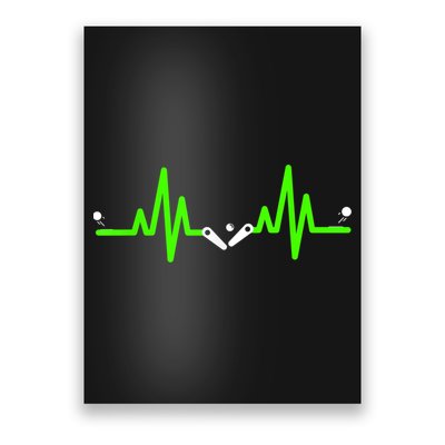 Pinball Heartbeat Flipper ECG Pulse Line Poster