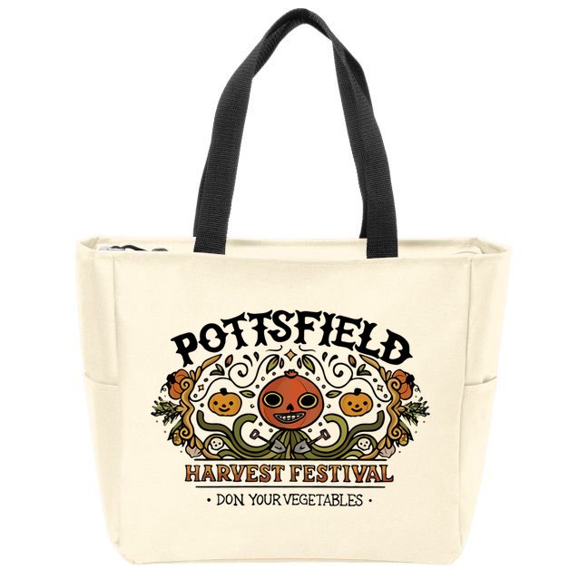 Pottsfield Harvest Festival , Don Your Vegetables , Over The Garden Wall Zip Tote Bag