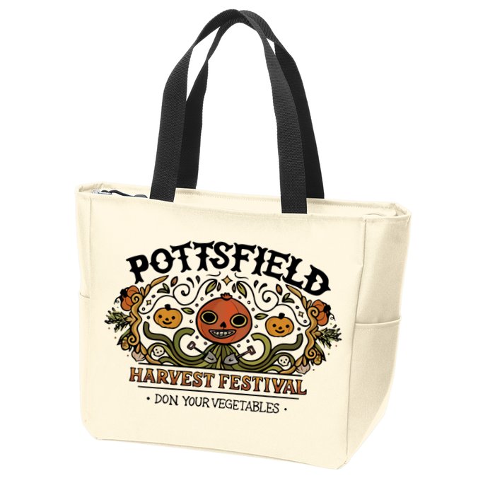 Pottsfield Harvest Festival , Don Your Vegetables , Over The Garden Wall Zip Tote Bag
