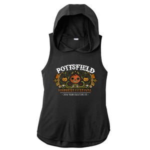 Pottsfield Harvest Festival Ladies PosiCharge Tri-Blend Wicking Draft Hoodie Tank