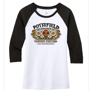 Pottsfield Harvest Festival Women's Tri-Blend 3/4-Sleeve Raglan Shirt