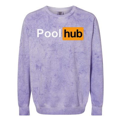 Pool Hub Funny Billiards Pool Player Colorblast Crewneck Sweatshirt