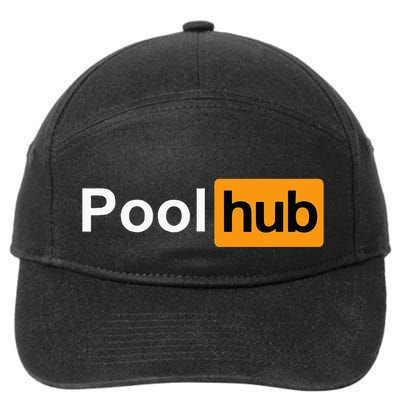 Pool Hub Funny Billiards Pool Player 7-Panel Snapback Hat