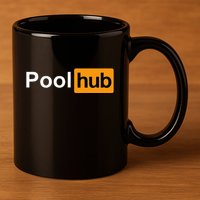 Pool Hub Funny Billiards Pool Player 11oz C Handle Ceramic Mug