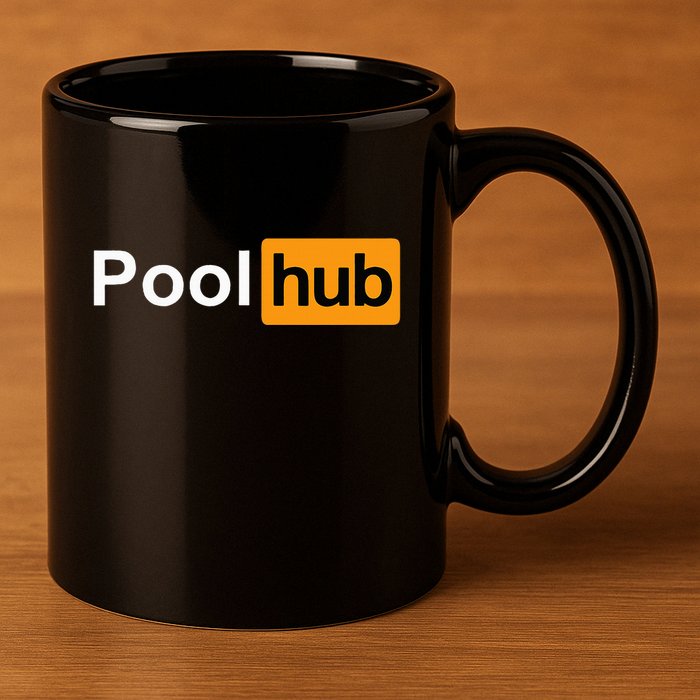 Pool Hub Funny Billiards Pool Player 11oz C Handle Ceramic Mug