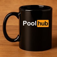 Pool Hub Funny Billiards Pool Player 11oz C Handle Ceramic Mug
