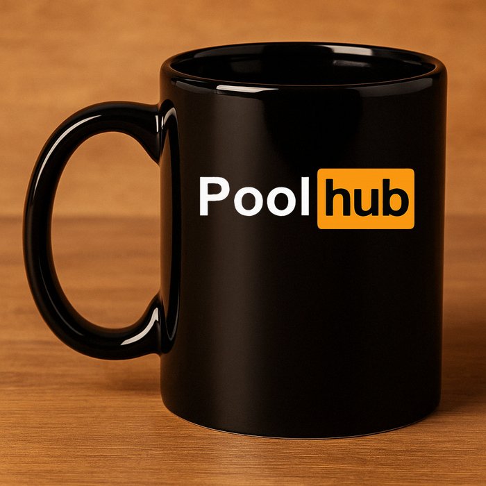 Pool Hub Funny Billiards Pool Player 11oz C Handle Ceramic Mug