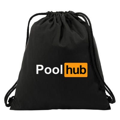 Pool Hub Funny Billiards Pool Player Drawstring Bag