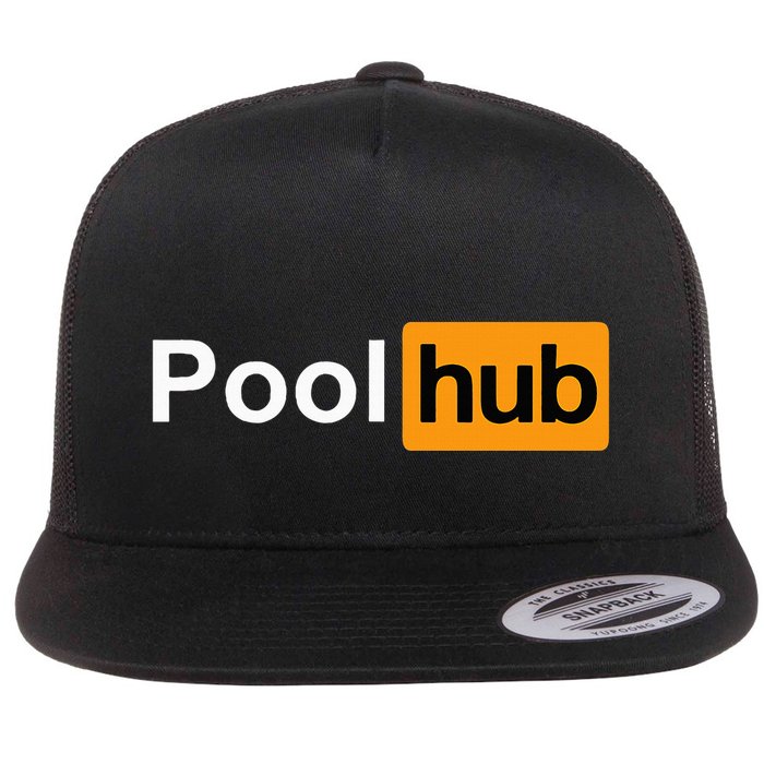 Pool Hub Funny Billiards Pool Player Flatbill Hat