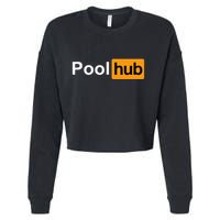 Pool Hub Funny Billiards Pool Player Cropped Pullover Crew