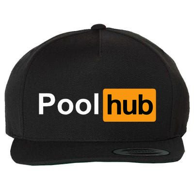 Pool Hub Funny Billiards Pool Player Wool Snapback Cap