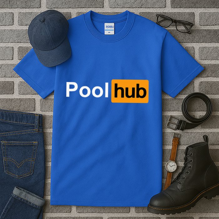 Pool Hub Funny Billiards Pool Player Tall T-Shirt