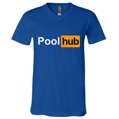 Pool Hub Funny Billiards Pool Player V-Neck T-Shirt