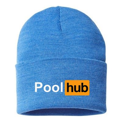 Pool Hub Funny Billiards Pool Player Sustainable Knit Beanie