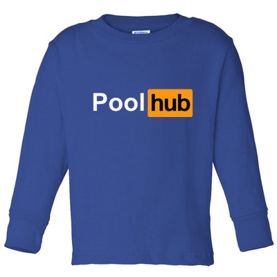 Pool Hub Funny Billiards Pool Player Toddler Long Sleeve Shirt