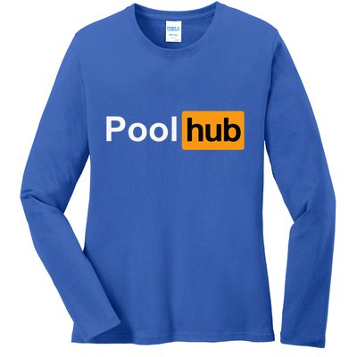 Pool Hub Funny Billiards Pool Player Ladies Long Sleeve Shirt