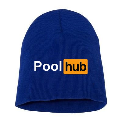 Pool Hub Funny Billiards Pool Player Short Acrylic Beanie