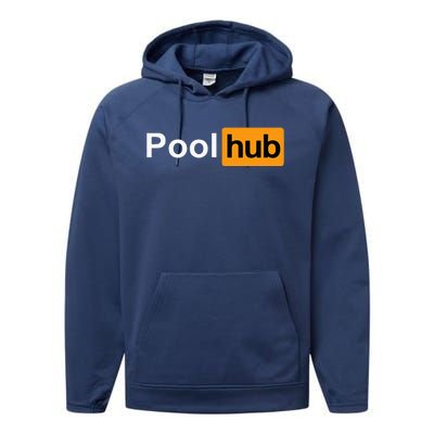 Pool Hub Funny Billiards Pool Player Performance Fleece Hoodie